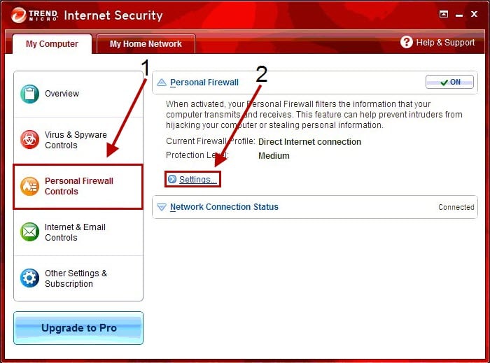 trend micro updates firewall ports for vpn